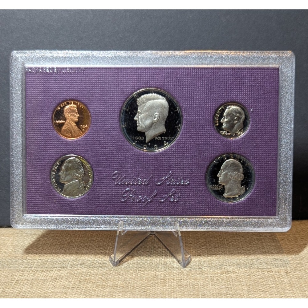 1984 US Mint Proof Clad Set 5 coins Proof Type Set - San Francisco In Box
